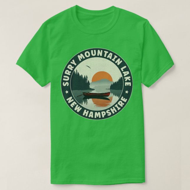 Surry Mountain Lake New Hampshire Sunset T-Shirt (Design Front)