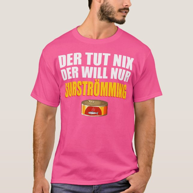 Surstrmming Challenge Fish Sweden Fishing Skunk T-Shirt (Front)