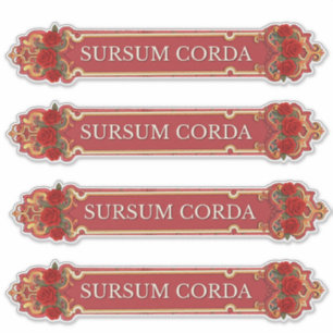 Sursum Corda Vintage Rose Catholic  Sticker