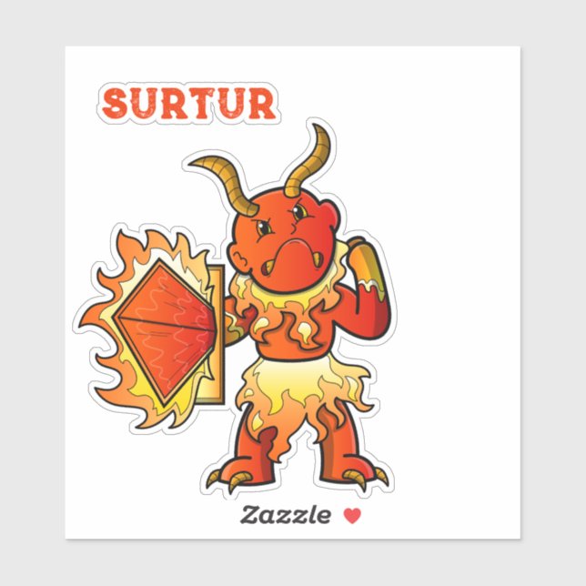 Surtur Norse Mythology Sticker (Sheet)