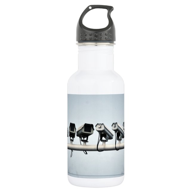 Surveillance Cameras Water Bottle (Front)