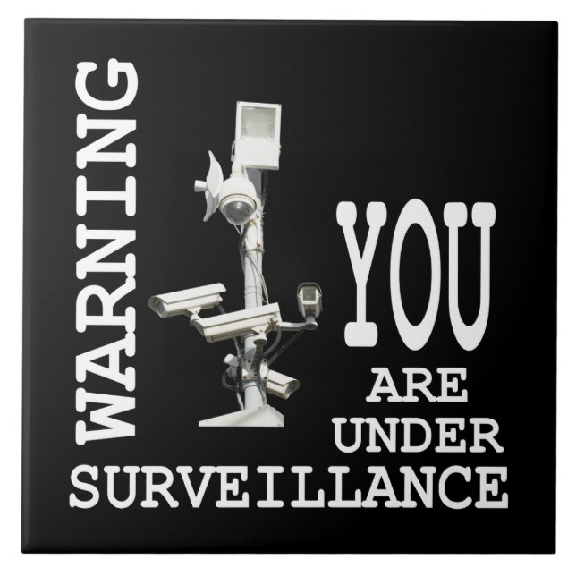 Surveillance video cameras ceramic tile (Front)
