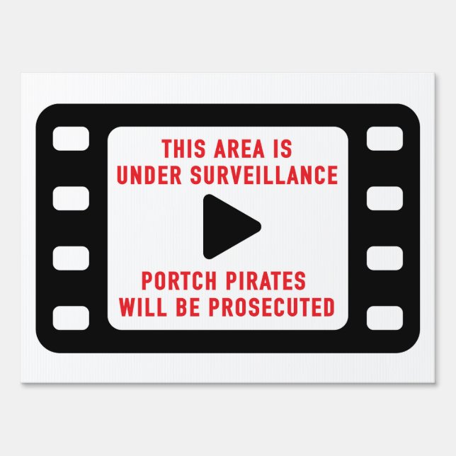 Surveillance Warning Yard Sign (Front)