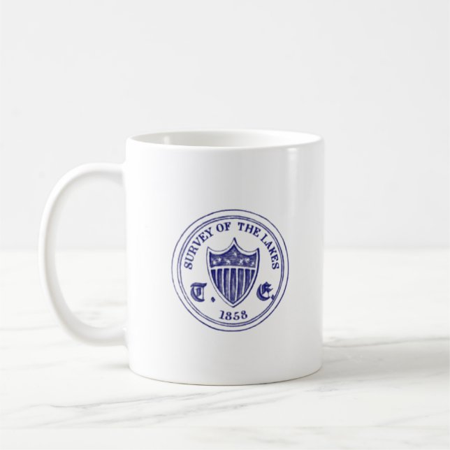 Survey of the Lakes 1858 Logo Coffee Mug (Left)
