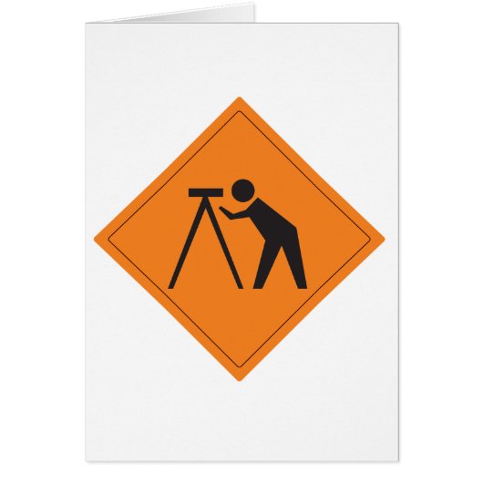 Surveyor at Work Sign Cards (Front)