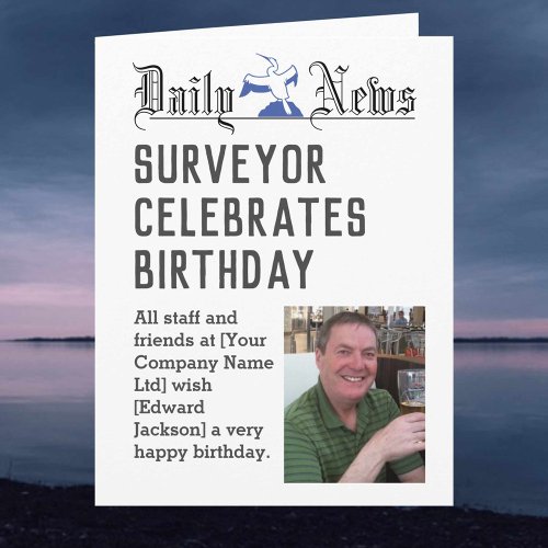 Surveyor Birthday Card to Personalize