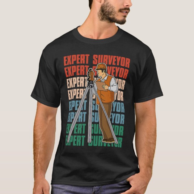 Surveyor geodesy surveying engineer theodolite pro T-Shirt (Front)