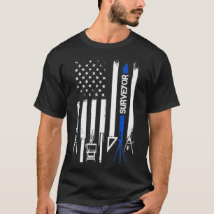 Surveyor Gift Tripod Gear Land Surveying Flag Amer T-Shirt