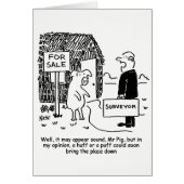 Surveyor Gives Pig His Evaluation of a Property (Front)