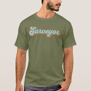 Surveyor In Retro Colors Cartographer T-Shirt