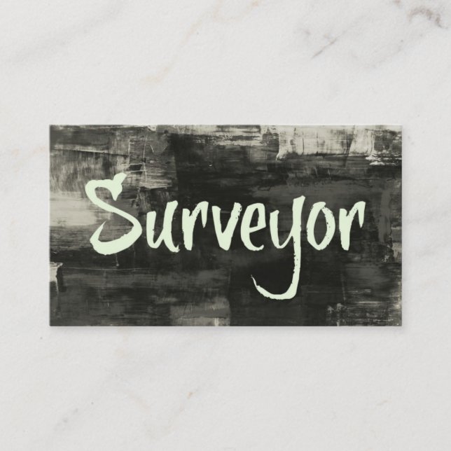 Surveyor Rustic Business Card (Front)