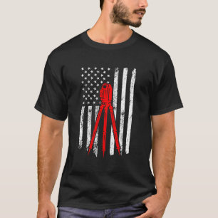 Surveyor Us Flag Surveying Land Surveyor Land Surv T-Shirt