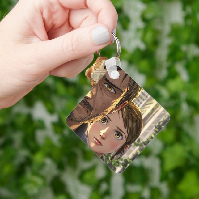 Survival Bond Post-Apocalyptic Art Keepsake Keycha Keychain (Hand)