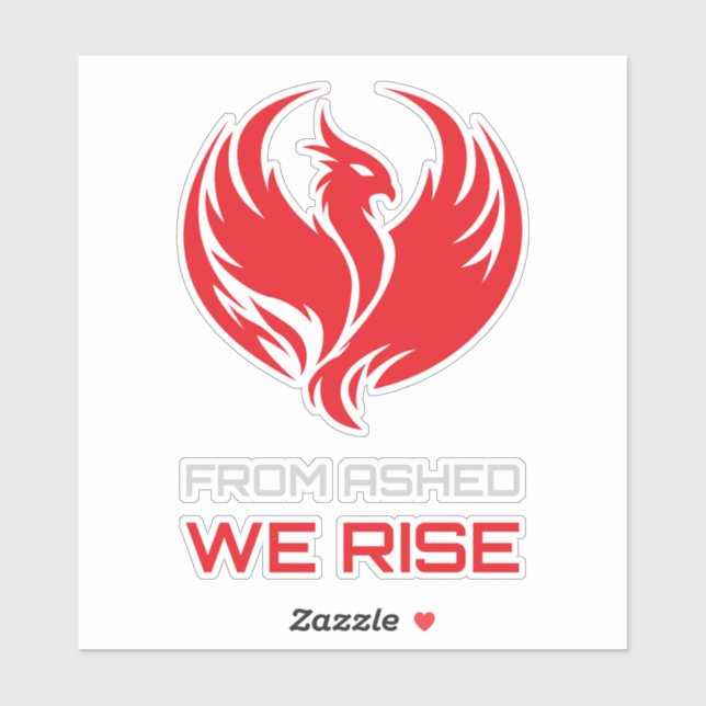 Survival Resilience Phoenix Warrior Symbol Sticker (Sheet)