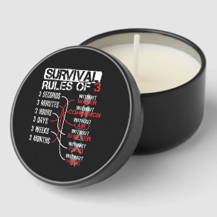 Survival Rules of Three - Wilderness Quiz Mini Candle Favors