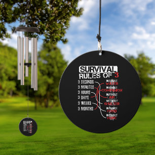 Survival Rules of Three - Wilderness Quiz Wind Chime