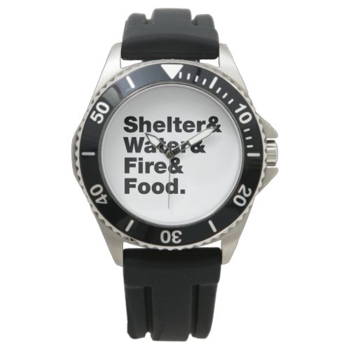Survival Shelter  Water  Fire  Food Watch