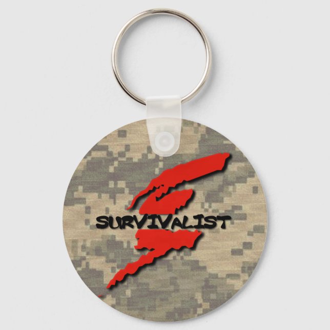 Survivalist Prepper Keychain (Front)