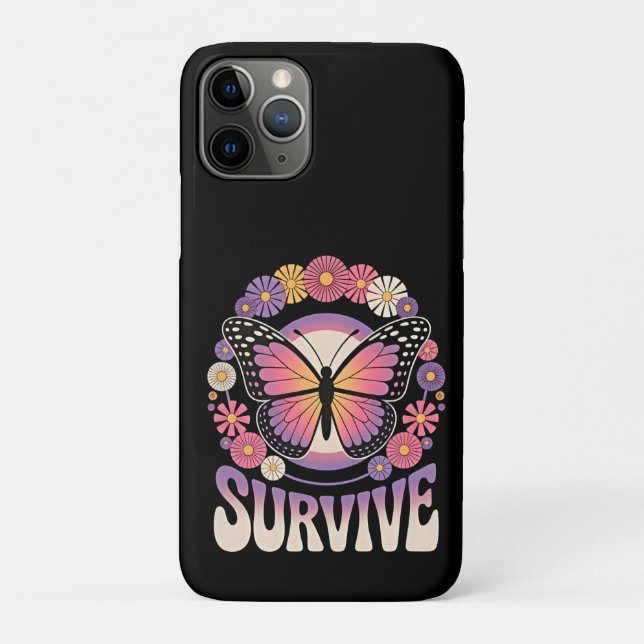 Survive Butterfly Case-Mate iPhone Case (Back)