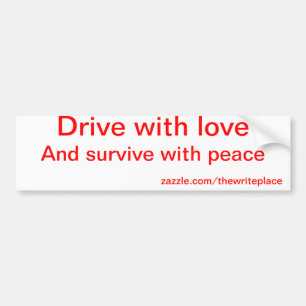 Survive with peace bumper sticker