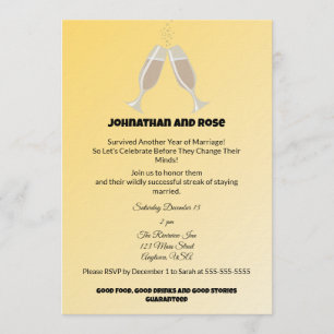 Survived another Year of Marriage Invitation