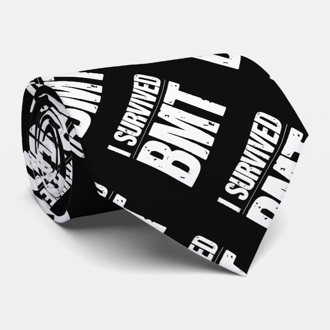 Survived Basic Military Training BMT Trainee Gift Neck Tie (Rolled)