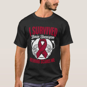 Survived Brain Aneurysm Aortic Brain Aneurysm Awar T-Shirt