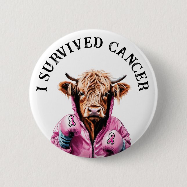 Survived breast cancer button (Front)