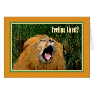 Survived First Chemo Treatment Card, Yawning Lion Cards