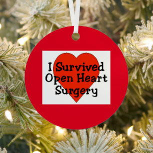 Survived Heart Surgery Metal Ornament