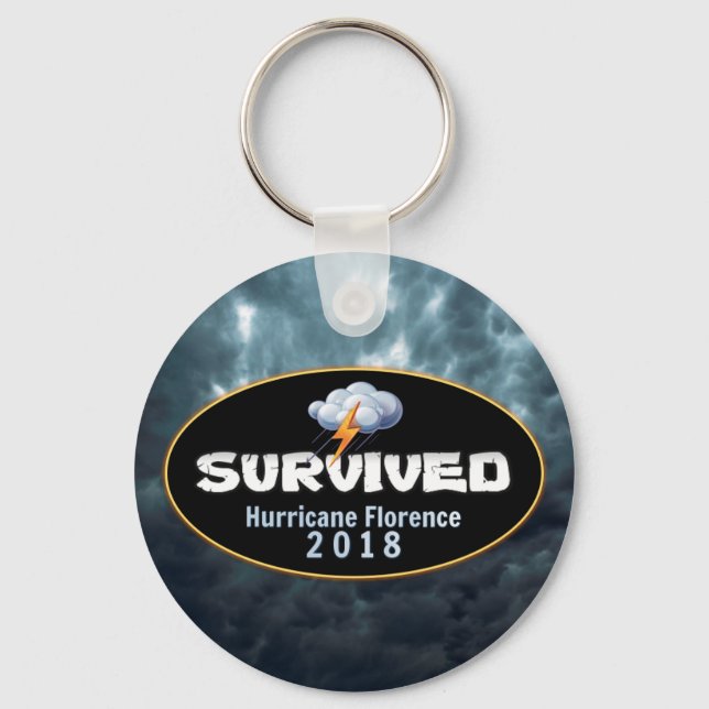 Survived Hurricane Florence Keychain (Front)
