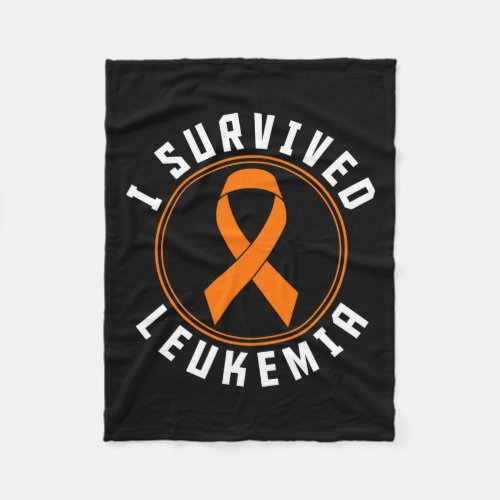 Survived Leukemia Awareness Support  Fleece Blanket