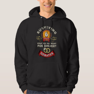 Surviving 6 Years Of Debates Funny 6th Wedding Ann Hoodie