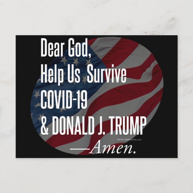 Surviving Covid-19 & Donald Trump Postcard (Front)