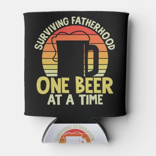 Surviving Fatherhood One Beer At A Time Gift Alcoh Can Cooler