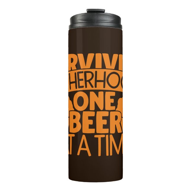 Surviving Fatherhood One Beer At A Time Thermal Tumbler (Front)