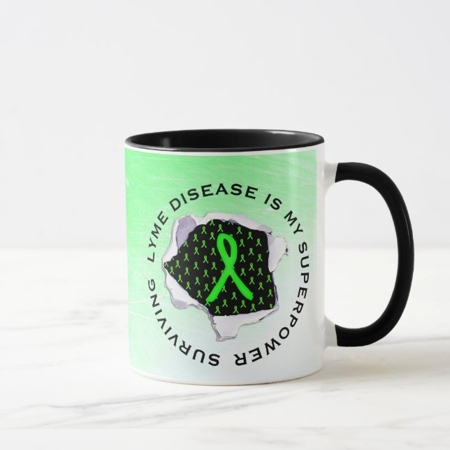 SURVIVING LYME DISEASE SUPERHERO COFFEE MUG (Right)