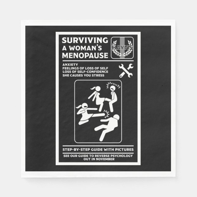 Surviving The Menopause Napkins (Front)