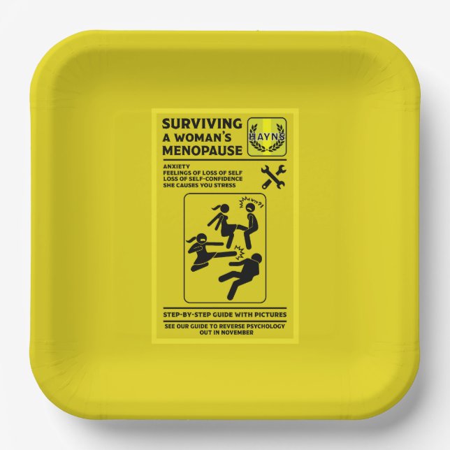 Surviving The Menopause Paper Plates (Front)