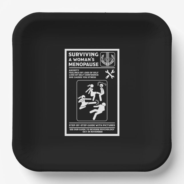 Surviving The Menopause Paper Plates (Front)