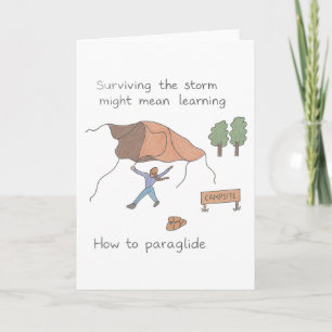 "Surviving the Storm  - Paraglide Edition" Card