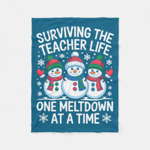 Surviving The Teacher Life One Meltdown At A Time  Fleece Blanket