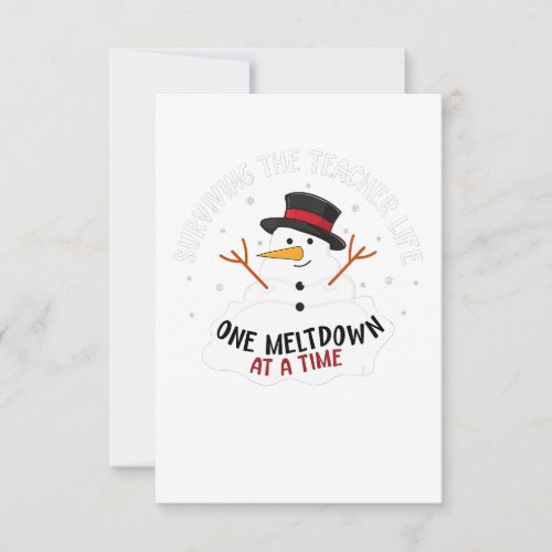 Surviving The Teacher Life One Meltdown At a Time Thank You Card