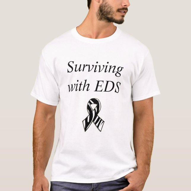 Surviving with EDS Ehlers-Danlos Syndrome Ribbon T-Shirt (Front)