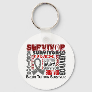 Survivor 10 Brain Tumor Keychain