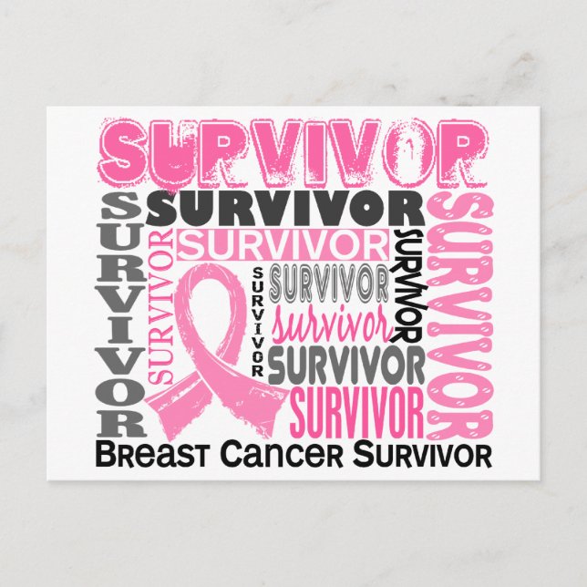 Survivor 10 Breast Cancer Postcard (Front)
