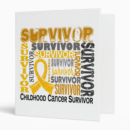 Survivor 10 Childhood Cancer Binder