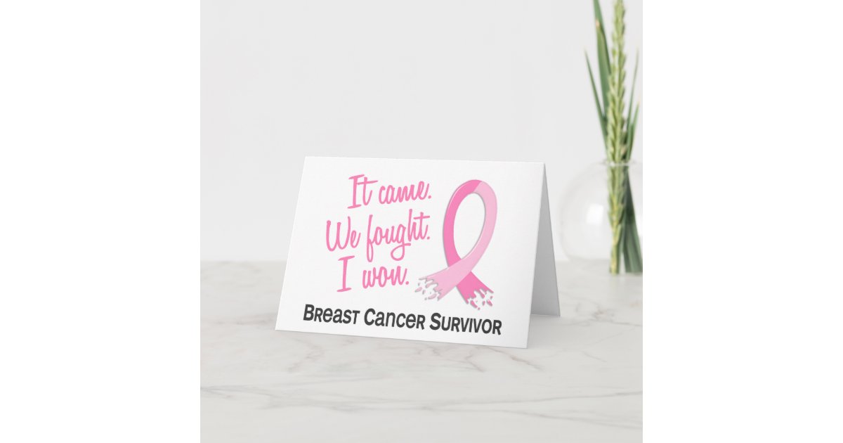 Survivor 11 Breast Cancer Card | Zazzle.com