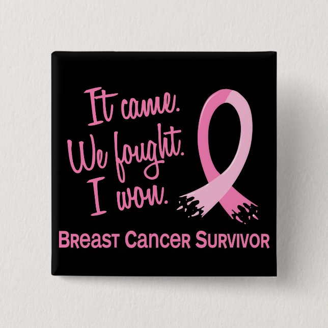 Survivor 11 Breast Cancer Pinback Button (Front)