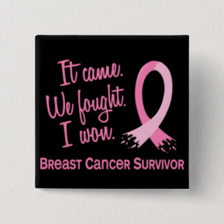 Survivor 11 Breast Cancer Pinback Button